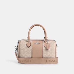 Coach Beige and Tan Rowan Satchel